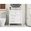 Meuble-lavabo 30 po avec lavabo supérieur, meuble-lavabo moderne avec 2 tiroirs et un tiroir basculant, meuble-lavabo simple-115688295