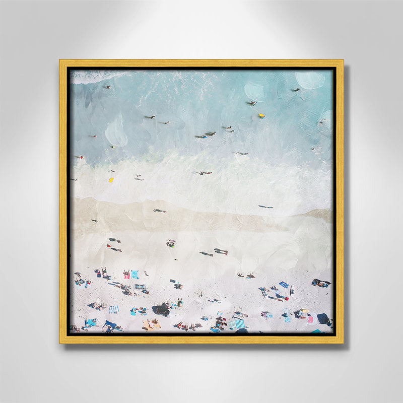 «Beaching Out II» par Milli Villa, H 13,5 po x l 13,5 po, Doré