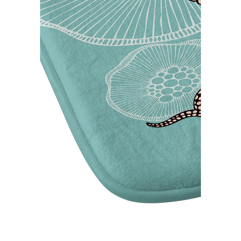 Tapis de bain à fleurs octopus