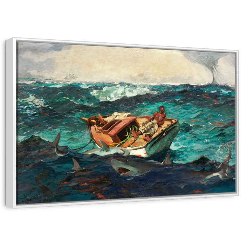 Le Gulf Stream 1899, Cadre flottant blanc, 31 po x 21 po