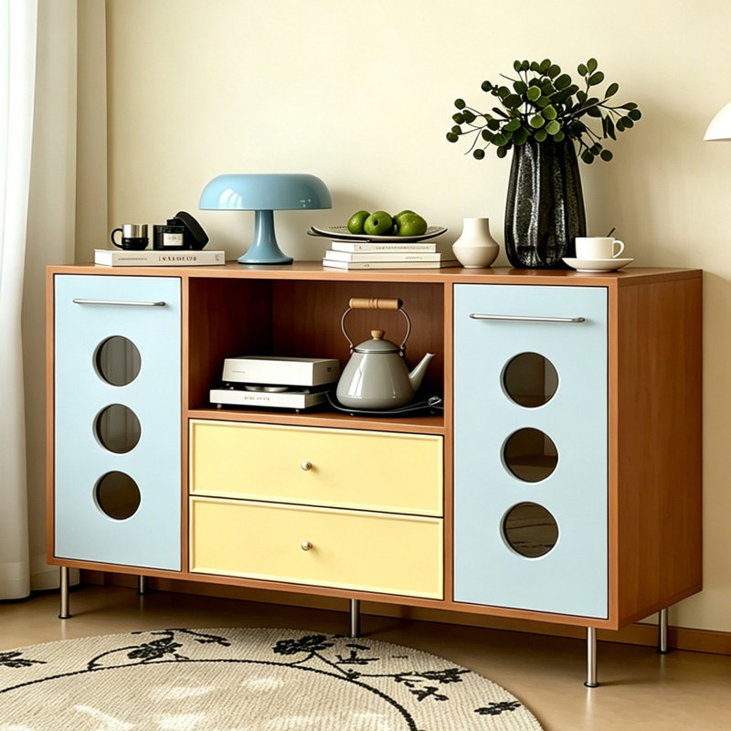 Buffet minimaliste moderne de style américain, H 35,4 po x l 59 po x P 15,7 po
