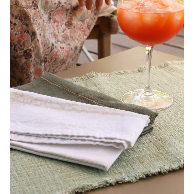 Oakville Rectangle Placemats, Sea Glass