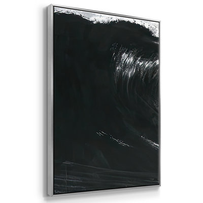 «Black and White Waves III», reproduction sur toile 3 pièces