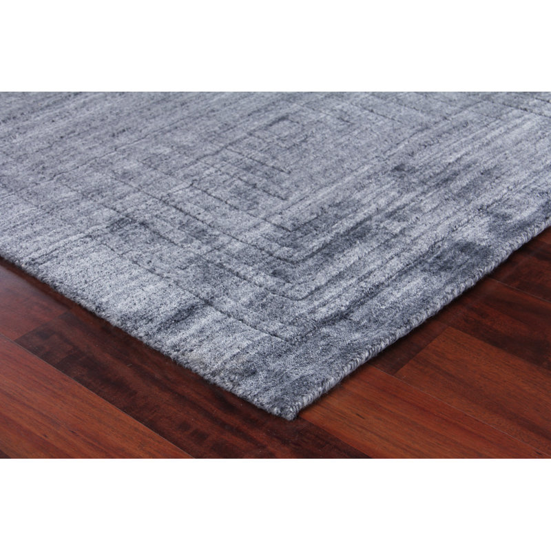 Castelli Geometric Area Rug in Light Silver, Rectangle 10' x 14', Charcoal