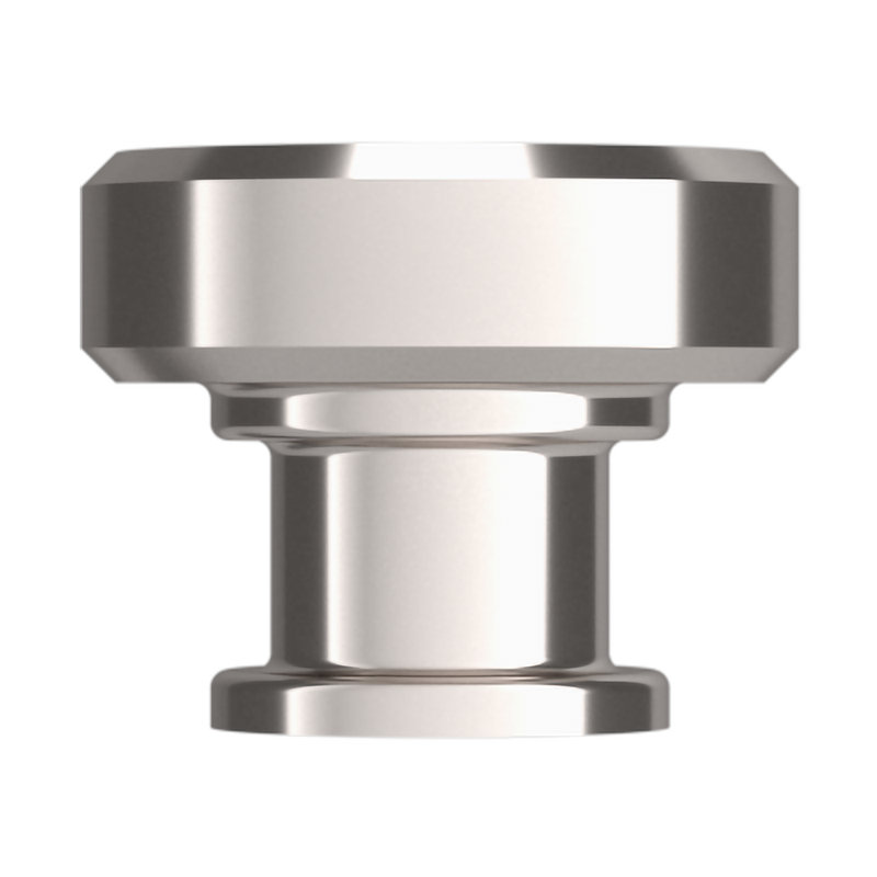 Polished Nickel Round Bevel Knob with Mounting Hardware
