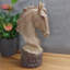 Raphael HORSE HEAD 36cm Carved Wood Effect