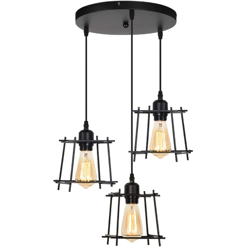 Luminaire suspendu en grappe à 3 lumières