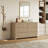 Allete 55.2"W Modern Fluted Panel 6-Drawer Dresser-501954574