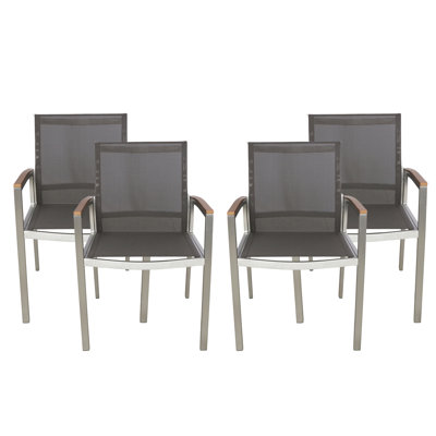Fauteuils de salle à manger d'extérieur Zheko