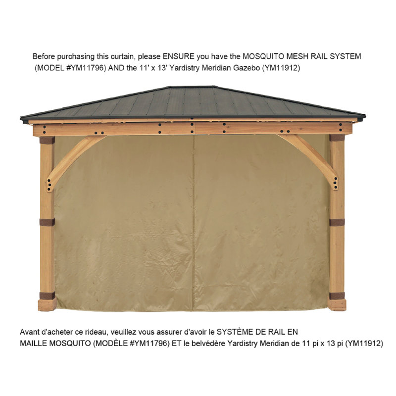 APEX GARDEN Polyester Side Wall for Gazebo, Beige