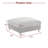 Upholstered Green Square Corduroy Ottoman with Solid Wood Legs, Ottoman Modular Part For Sectional Sofa-1619641492
