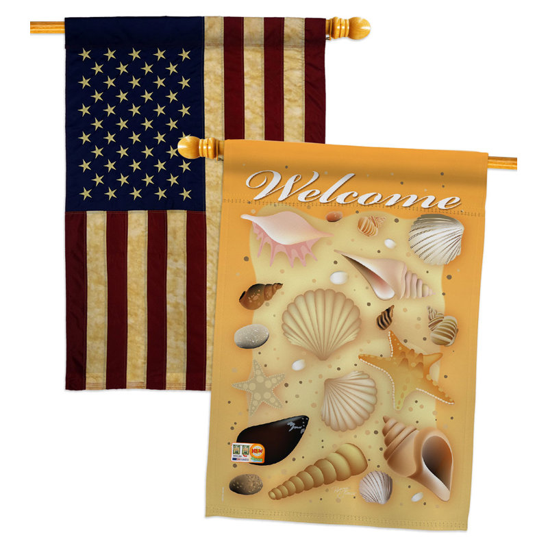 Drapeau de maison en polyester à 2 côtés 40 x 28 po