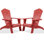 Ensemble de 2 chaises d'extérieur surdimensionnées Adirondack