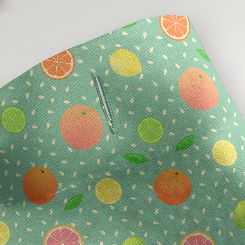 Rideau de douche simple Citrus fruit, Vert