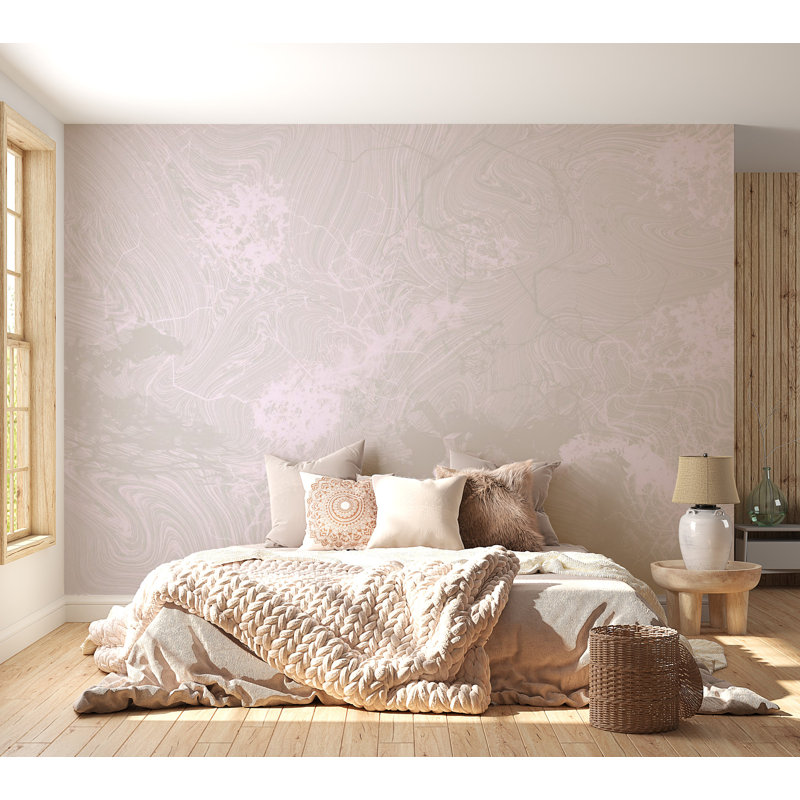 Surface Texture Wallpaper Wall Mural - Light Grey Mixture, 55" L x 78" W