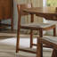 Stickley Saranac Side Chair, Dining Chair, Solid Rustic Walnut, Sustainable Construction, Clothing-Safe, Curved Back and Seat, Stain-Resistant Fabric, 19.5in W x 20in D x 32.5in H, Made in USA