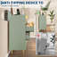 Commode 7 tiroirs pour la chambre à coucher, commodes de 53,9 po de largeur - Tiroirs en bois cannelé avec poignée dorée, commode moderne pour le salon, vert-445156184