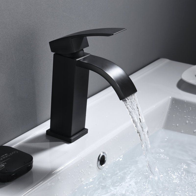 S1409XW-1410-1303 Single-handle Bathroom Faucet, Matte Black