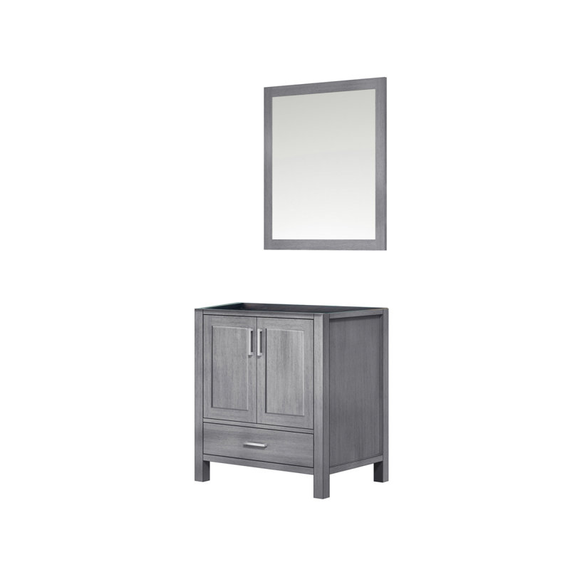 Meuble-lavabo gris vieilli l 30 po x P 22 po et miroir 28 po