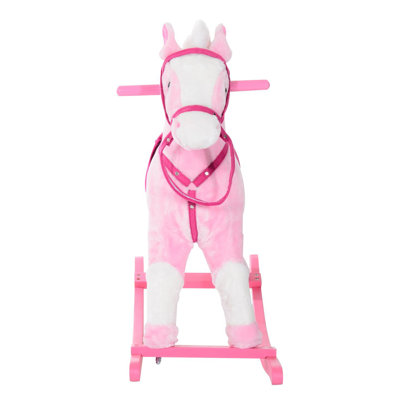 Kids Plush Pony Rocking Horse,wood