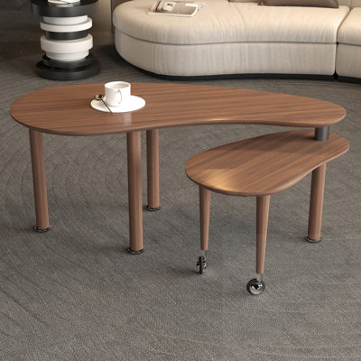 Table basse avec petite table rotative