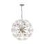 Lustre floral rond en cristal à 13 lumières avec pissenlit