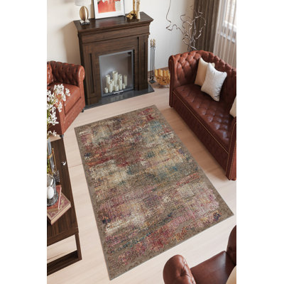 Tapis d'entrée de qualité supérieure, 3,3 x 6,6 pi, 100% polyester, 650 g / m² | Pois antibactérien, écologique et antidérapant en PVC | Impression numérique en beige, rouge, or et vert | Lavable à la machine, durable et élégant