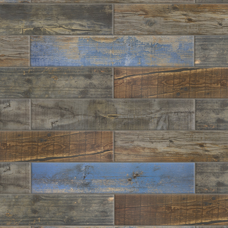 Coleur 6" x 35" Porcelain Wood Look Floor and Wall Tile