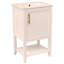 Meuble-lavabo de 20 po avec lavabo, armoire de salle de bain avec porte à fermeture douce, support de rangement et tablette ouverte-111123788