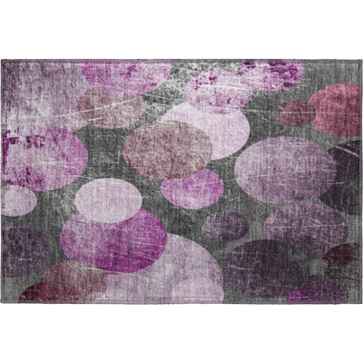 Premium Machine Washable Cerrito AMF556 Garnet Rug