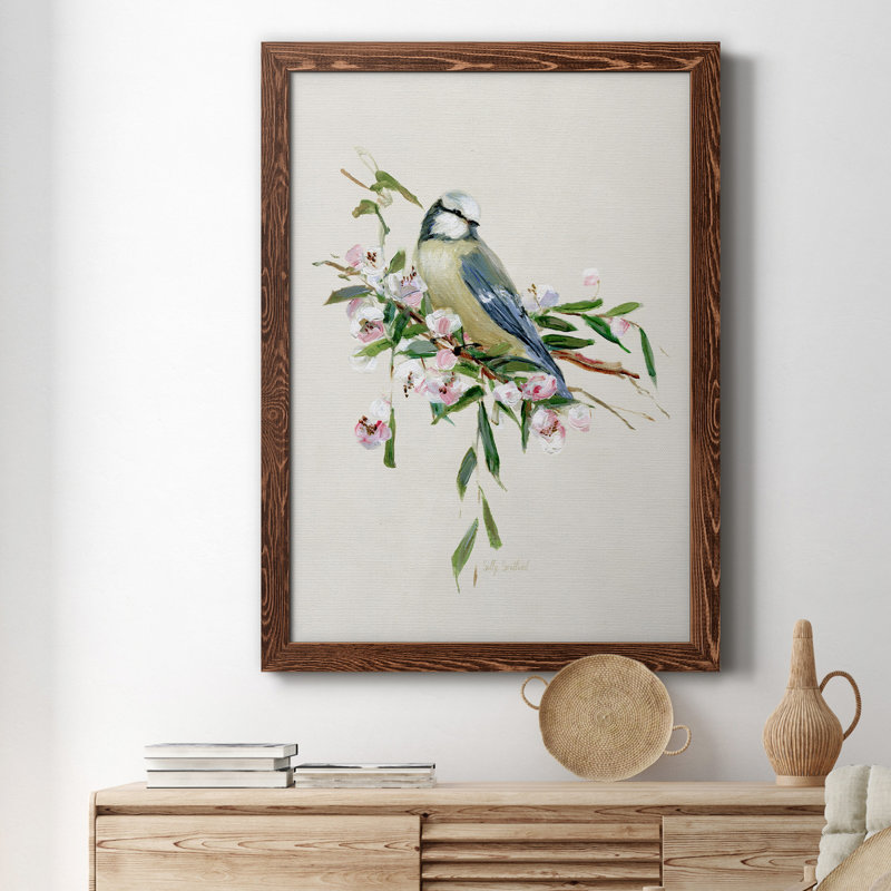 «Spring Song Blue Bird», reproduction sur toile encadrée, Toile avec cadre en érable, H 24 po x l 18 po x P 1,5 po