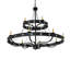 Byzantine 12 - Light Dimmable Wagon Wheel Chandelier