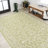 Dauphinais Vintage Filigree Textured Weave Green/Cream Indoor/Outdoor Rug-1189449096