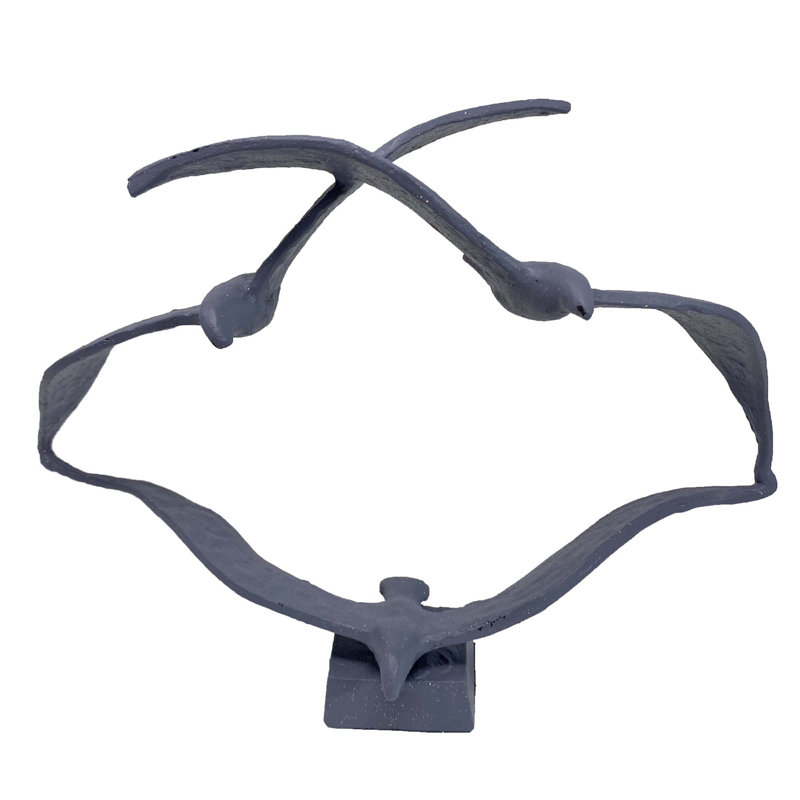 SEAGULLS Iron Ornament 20cm, Grey Shimmer