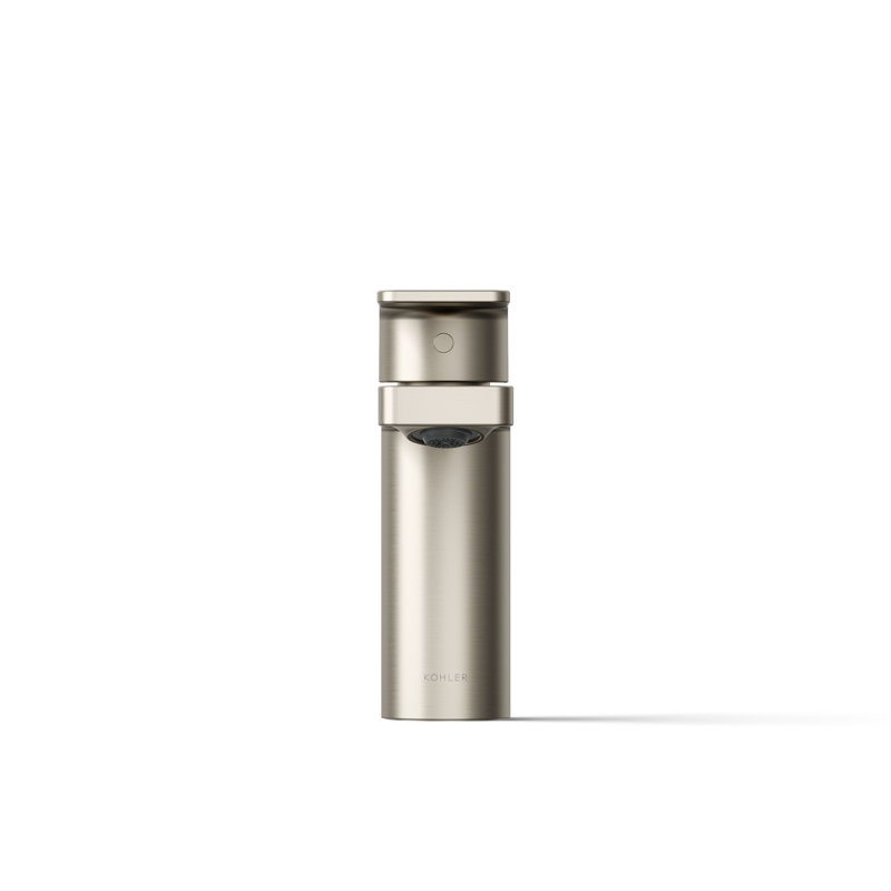 Parallel Single Hole Bathroom Faucet with Drain Assembly, Vibrant Brushed Nickel