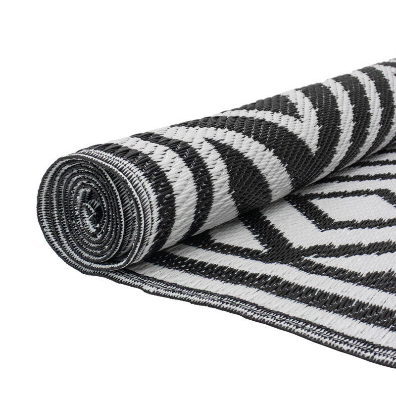 Geometric Shapes Flatweave Indoor / Outdoor Area Rug, Rectangle 180 x 240 cm