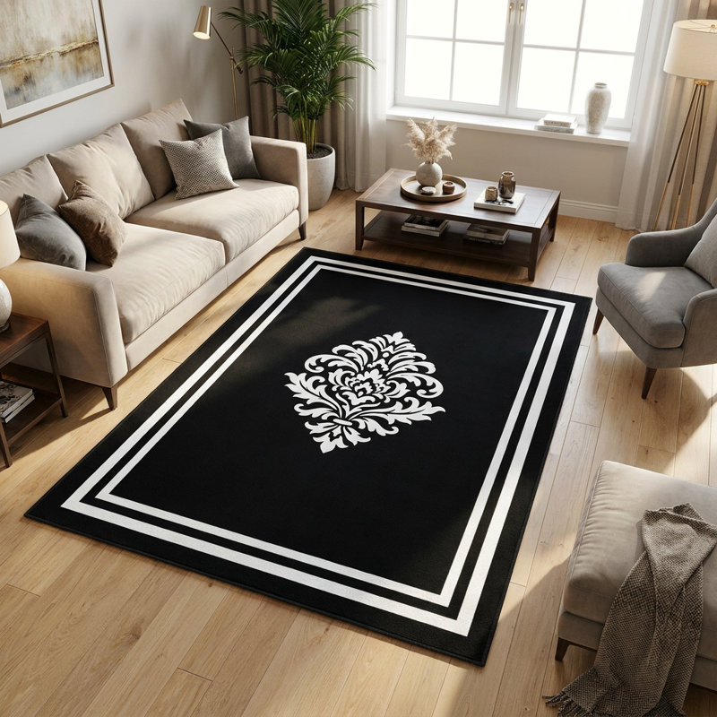 Tapis noir / ivoire Onyx