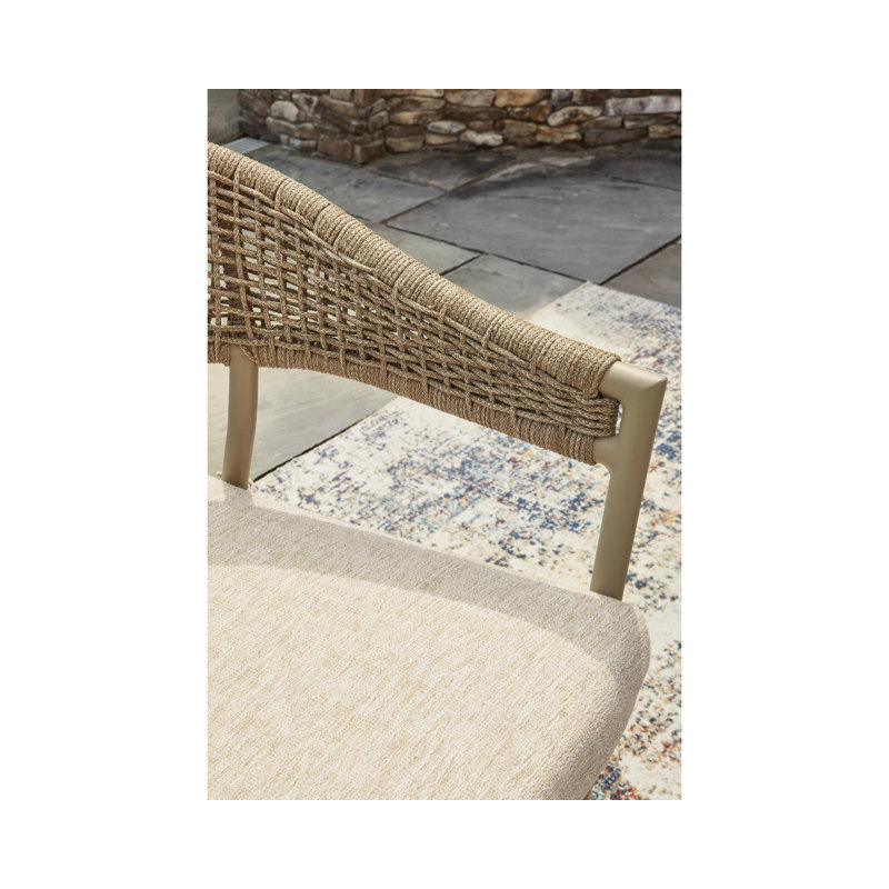 Chaise avec accoudoirs d'extérieur avec coussin Ocean Park (ensemble de 4)