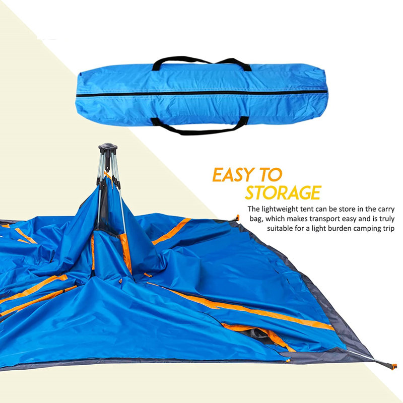 Blue 5-Person Instant Pop-Up Camping Tent with Carry Bag