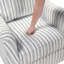 Fauteuil pivotant rembourré en tissu blanc cassé blanc cassé Elegance Comfort