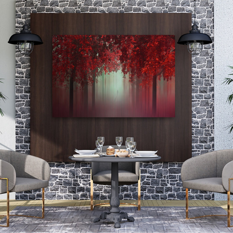Vibrant Autumn Forest Walk Dreamy, H 40 po x l 60 po