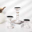 Porte-bougies en bois pour pilier: Ensemble de 3 porte-bougies rustiques en bois blanc