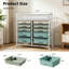 Chariot de rangement roulant blanc à grande capacité 2 rangées à 10 tiroirs, organisateur utilitaire en métal avec roulettes, tiroirs en plastique multicouches pour la cuisine, la salle de bain, la chambre à coucher, le bureau