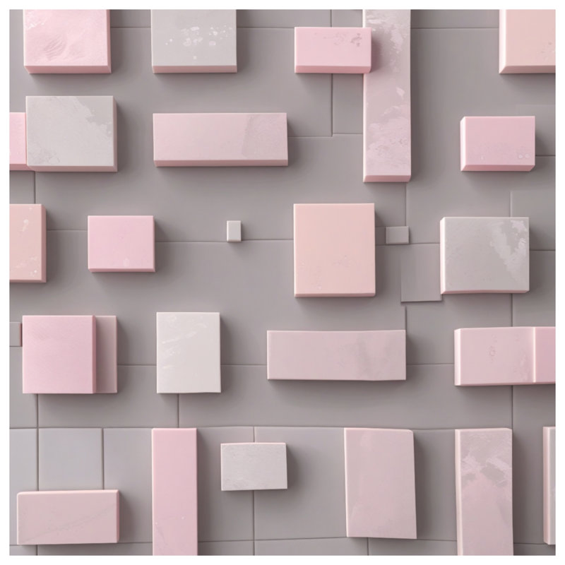 Édredon rose et gris, Twin