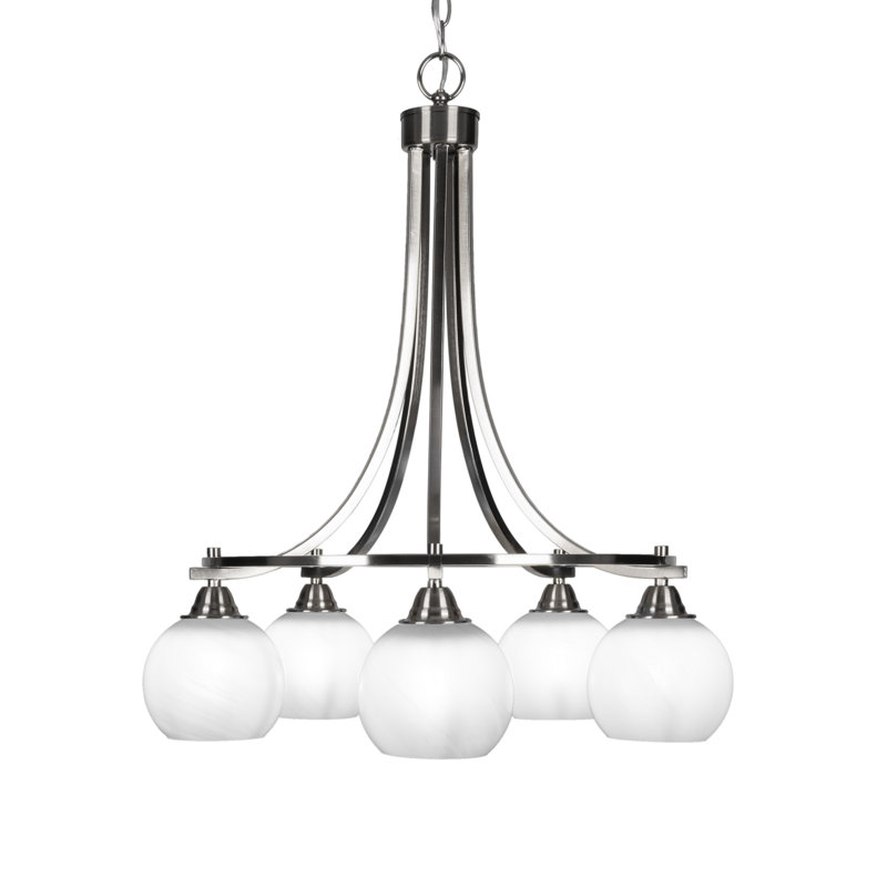 Michell 5-Light Chandelier, Brushed Nickel