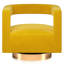 Fauteuil demi-tonneau pivotant en velours de 31,1 po Keegan-1253765441-1253765468