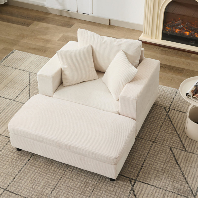 Chaise longue Canapé avec repose-pieds amovible