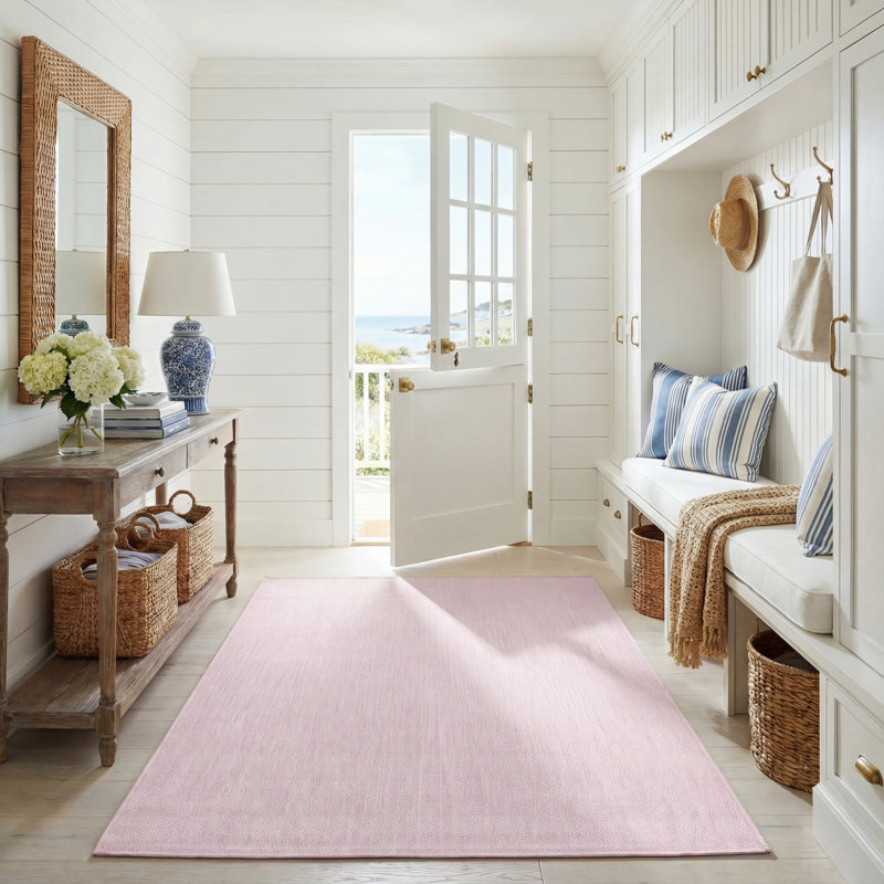 Tapis d'intérieur / extérieur de couleur unie Ofrath Performance, Rectangle 5 pi 3 po x 7 pi 7 po