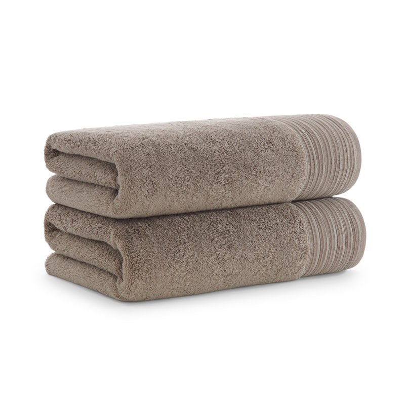 100% Cotton Plush Bath Towel, Tan