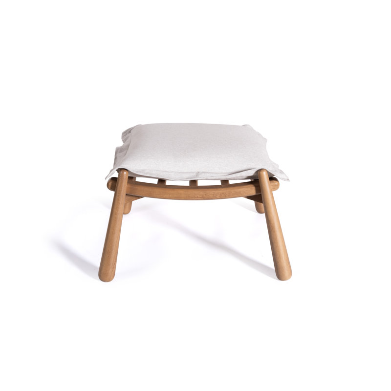 Tabouret Becca Living, Mélange de polyester beige